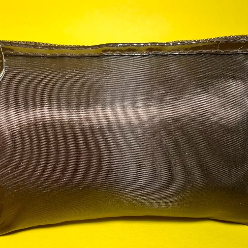 Ipsy Brown Silk Makeup Bag